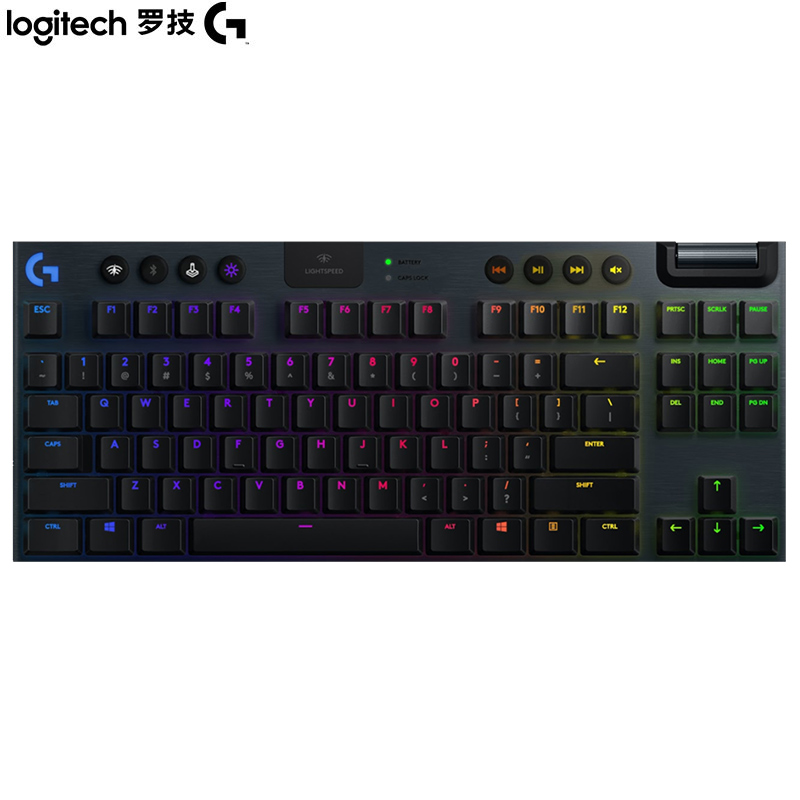 罗技（G）G913 TKL 机械键盘 无线蓝牙双模 RGB背光 矮轴 无数字键盘 C轴（类