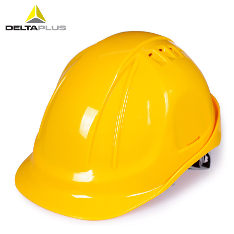 代尔塔（Deltaplus）102106 ABS安全帽 M型防冲击透气8点式织物内衬 黄色 1顶