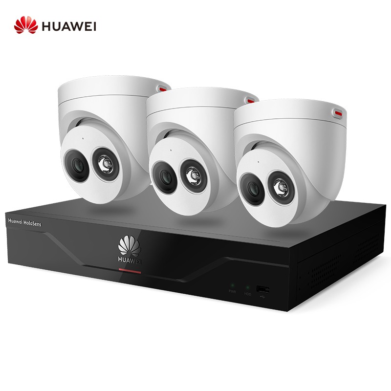 华为 HUAWEI 安防监控摄像机400万(6mm) 红外半球型防尘防水带POE视频录像机