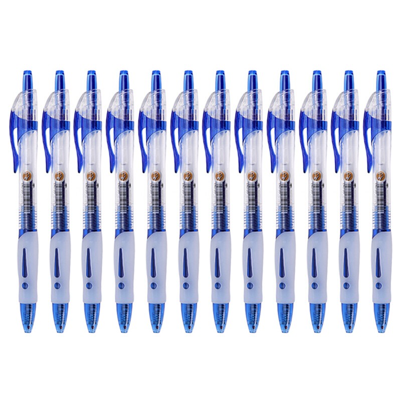 晨光(M&G)文具0.5mm蓝色中性笔 经典按动子弹头签字笔 办公水笔 24支装 GP1163