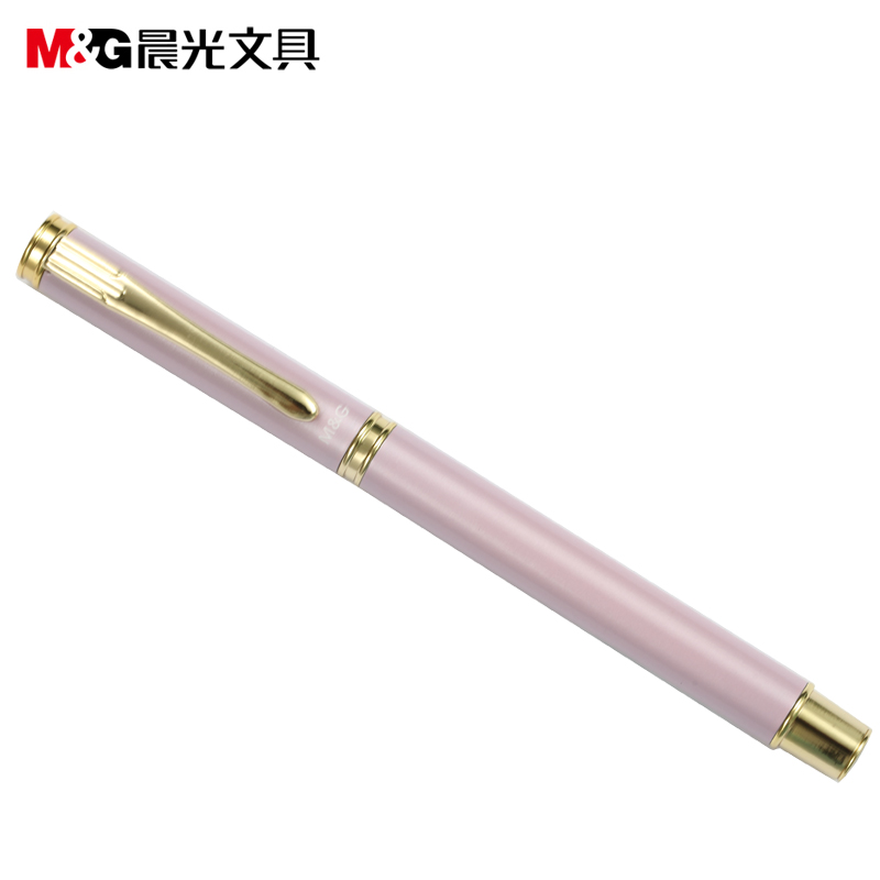 晨光（M&G）AFP43102 钢笔 商务办公签名珠光亮金/金属铱金钢笔 颜色随机 12支