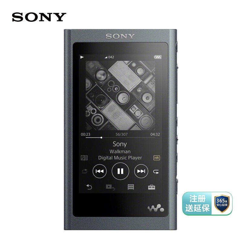 索尼（SONY）NW-A55 Hi-Res 黑胶唱片处理器音乐播放器MP3 16GB（灰黑