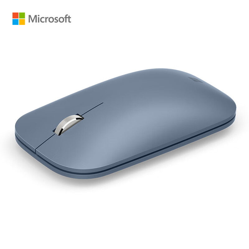微软 Surface Mobile Mouse 便携蓝牙无线鼠标 冰晶蓝 金属材质滚轮 商