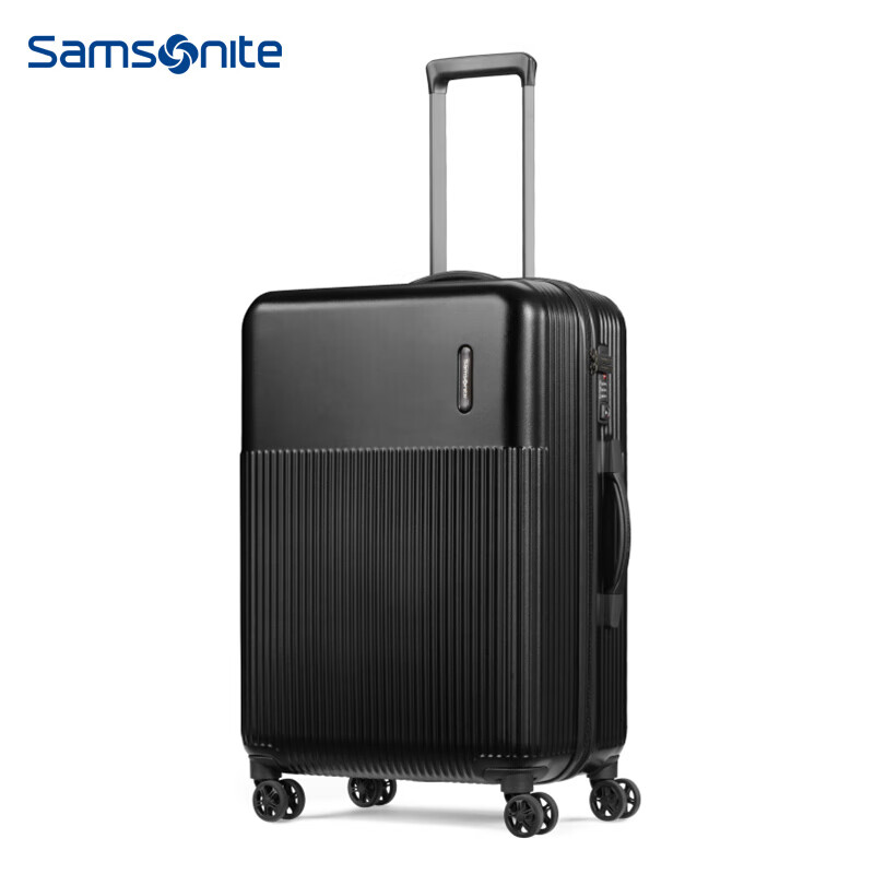 新秀丽拉杆箱行李箱男女旅行箱密码箱可托运箱Samsonite DK7哑光黑25英寸