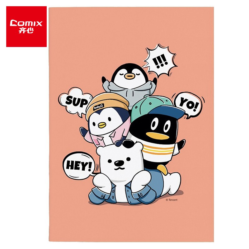 齐心(Comix)文具笔记本子日记本缝线本软面抄本学生事本办公用品 QQ系列 A5 40张