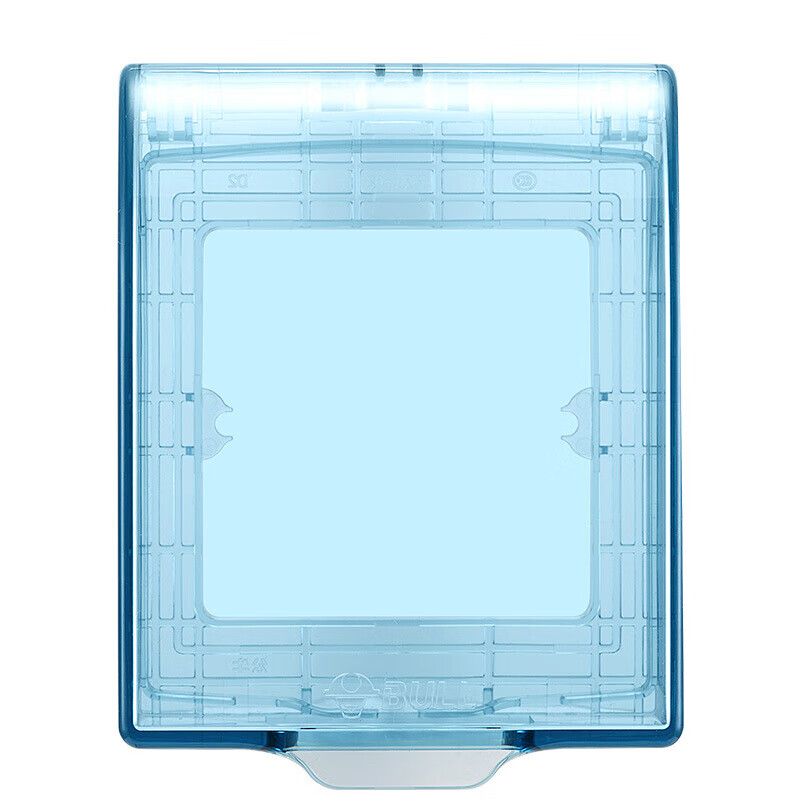 公牛（BULL）F03AS防溅盒 暗装86型防水开关面板盒防溅盒防水罩插座浴室防水盒F03AS淡蓝色透明