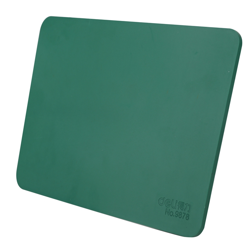 得力(deli)9878 财务专用印章垫 方形盖章垫 直径18CM 厚4MM 军绿色（3块