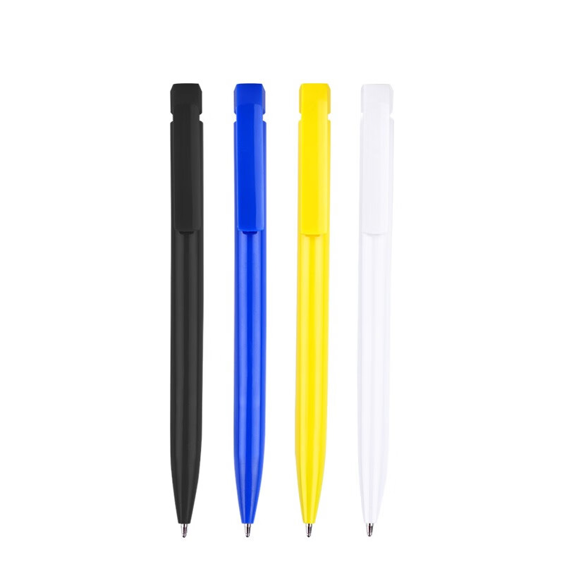 宝克(BAOKE) B61 1.0mm尚品中油笔按动圆珠笔多色笔杆原子笔 蓝色 12支/盒【3盒装】
