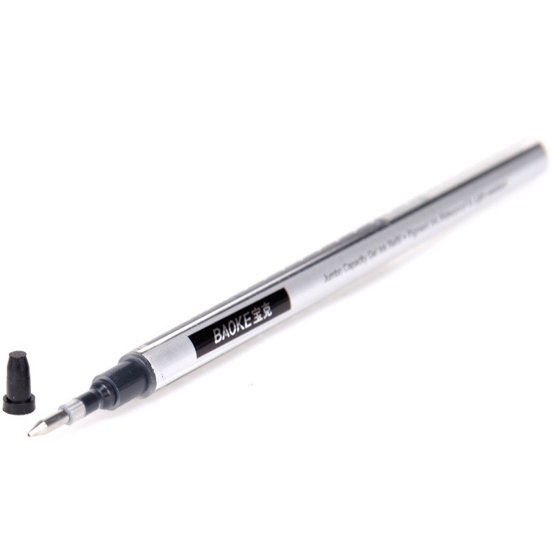宝克（BAOKE）PS2190 0.5mm黑色大容量中性笔笔芯 水笔签字笔替芯 12支装【5盒装】