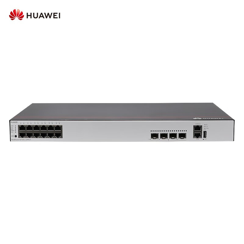 华为（HUAWEI）企业级12口千兆以太网+4口千兆光 POE+供电交换机-S5735S-