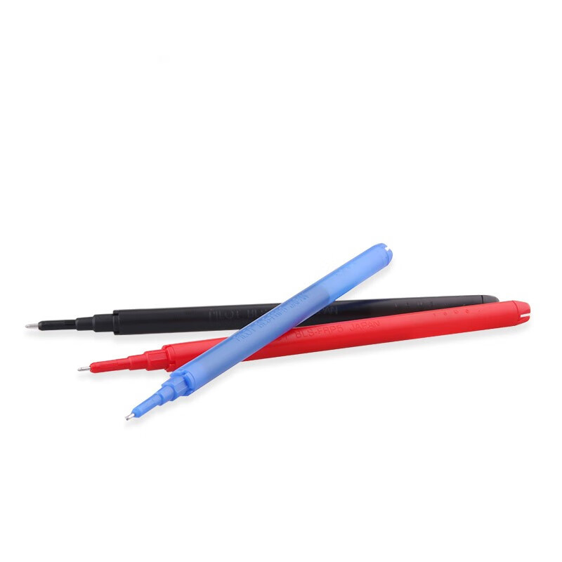 百乐（PILOT）摩磨擦可擦中性笔替芯可擦针管水笔芯 红色 0.5mm 12支装BLS-F