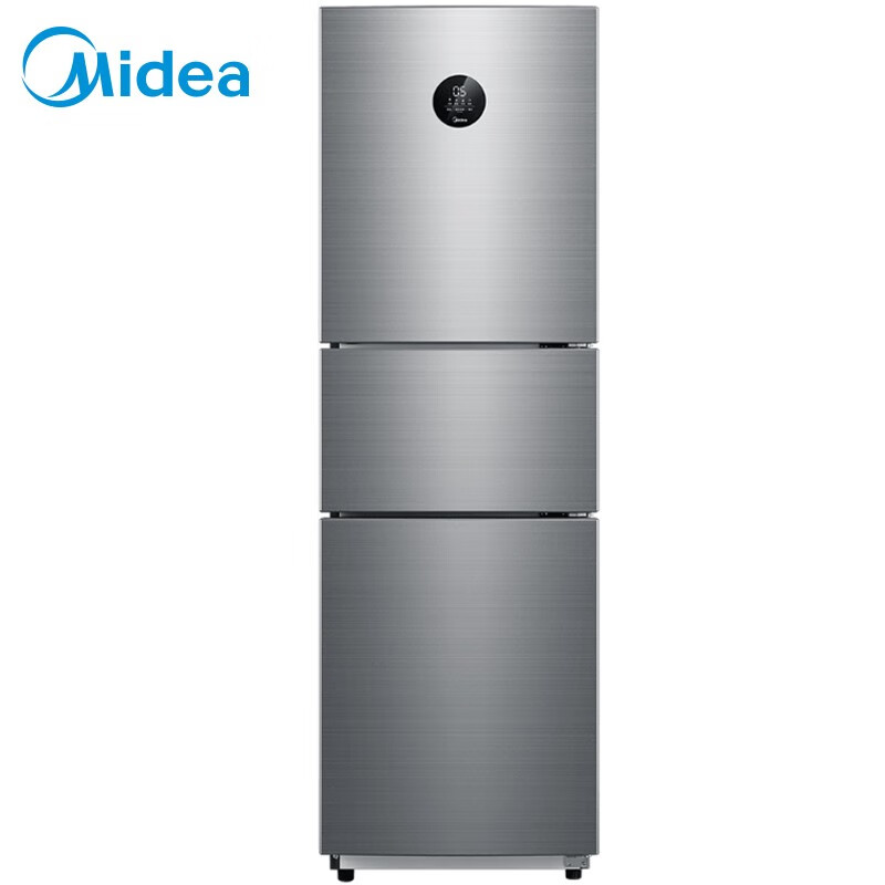 美的(Midea)260升 风冷无霜三门冰箱小型家用一级能效双变频冷藏冷冻省电节能环保保鲜