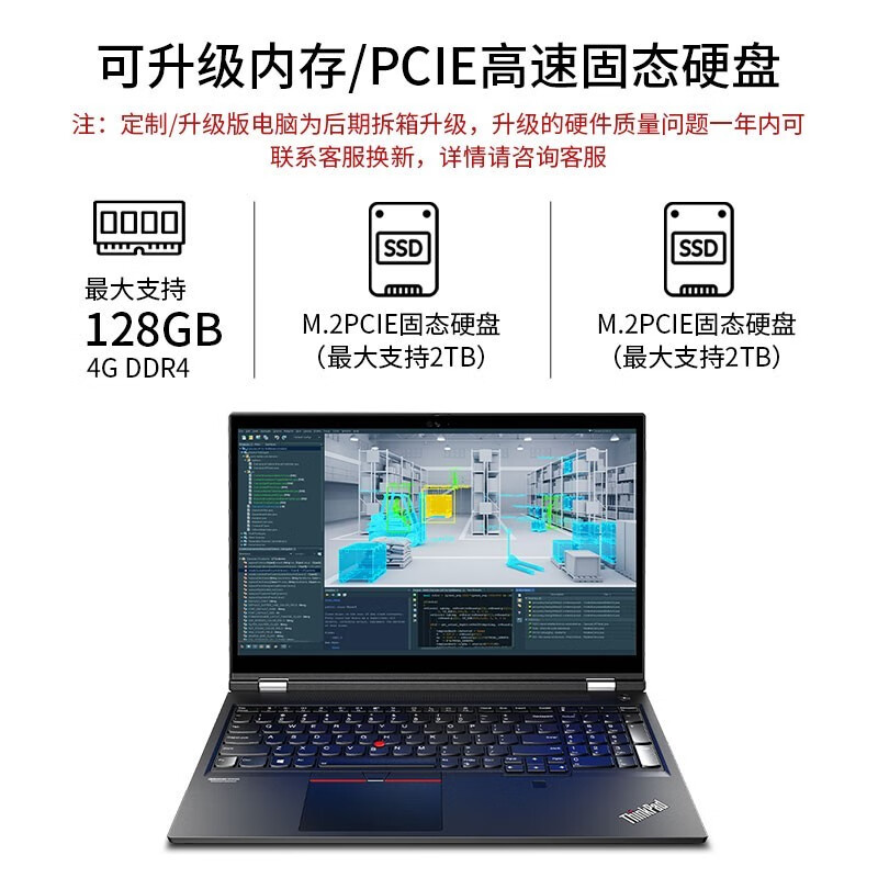 联想ThinkPad P15（0KCD） ibm i7-10750H 标配：8GB内存 512G固态硬盘 100%色域 4G独显 T2000专业图形显卡