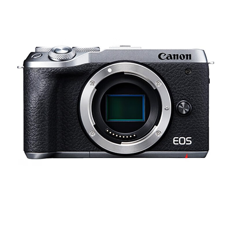 佳能（Canon）EOS M6 MARK II微单反美颜自拍数码相机 二代vlog高清相机 单机身/不含镜头 银色 套餐三