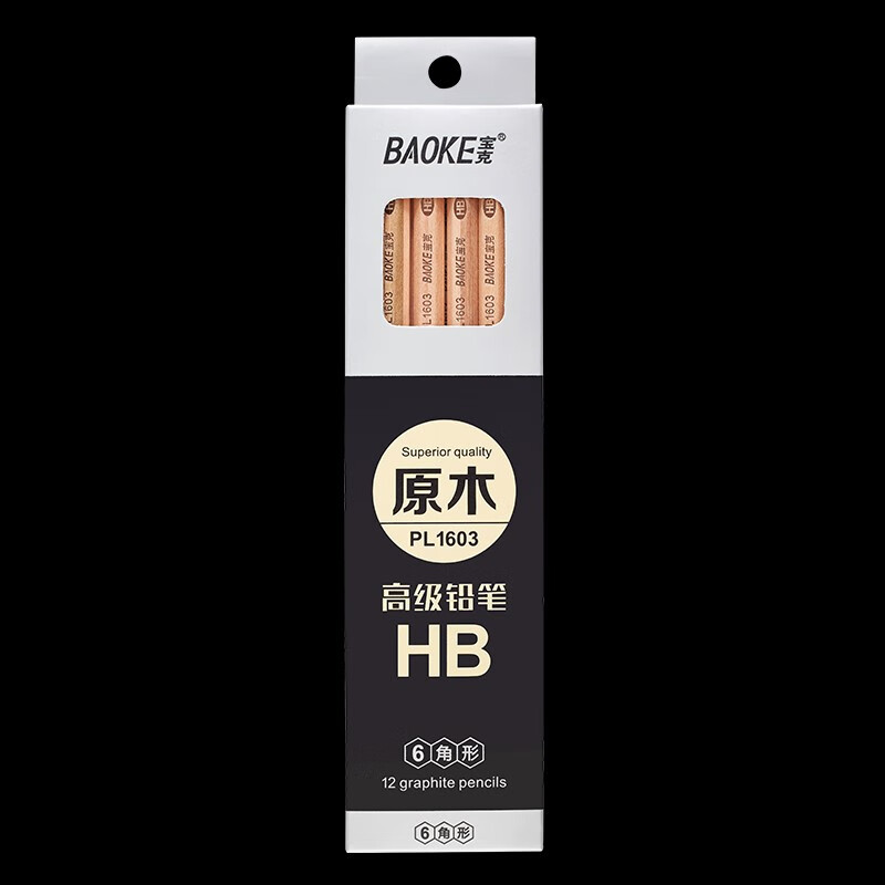 宝克(baoke)PL-1603原木铅笔HB 12支/盒