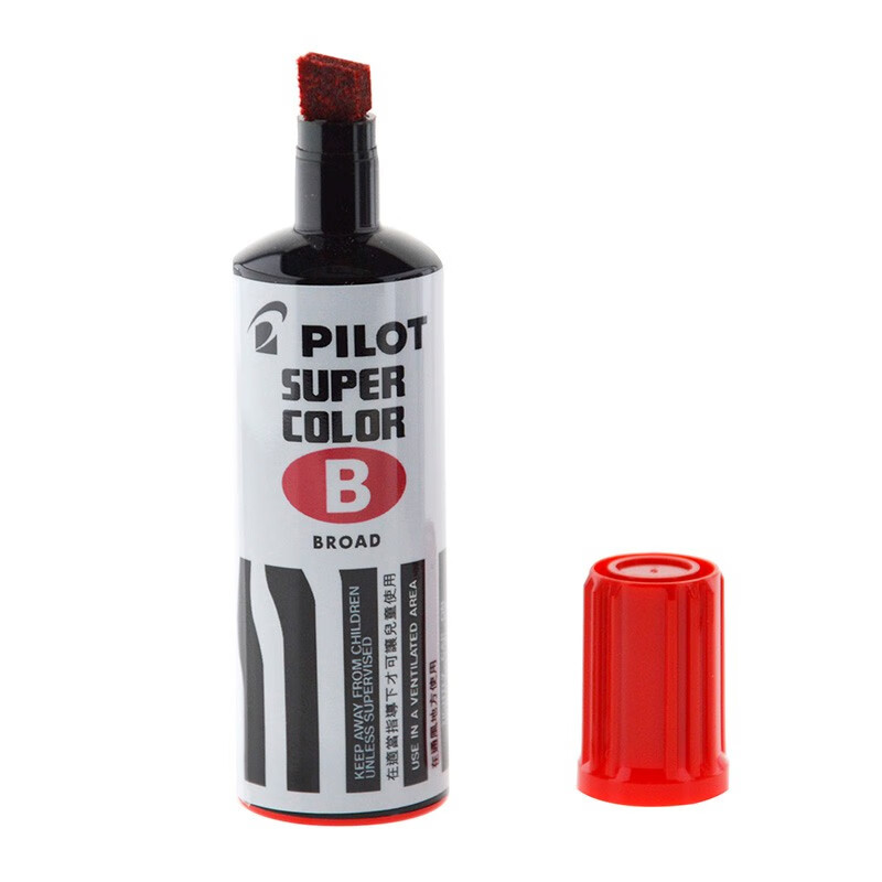 百乐（PILOT）油性马克笔大号记号笔防水箱头笔 红色 12支装 SC-BM-R原装