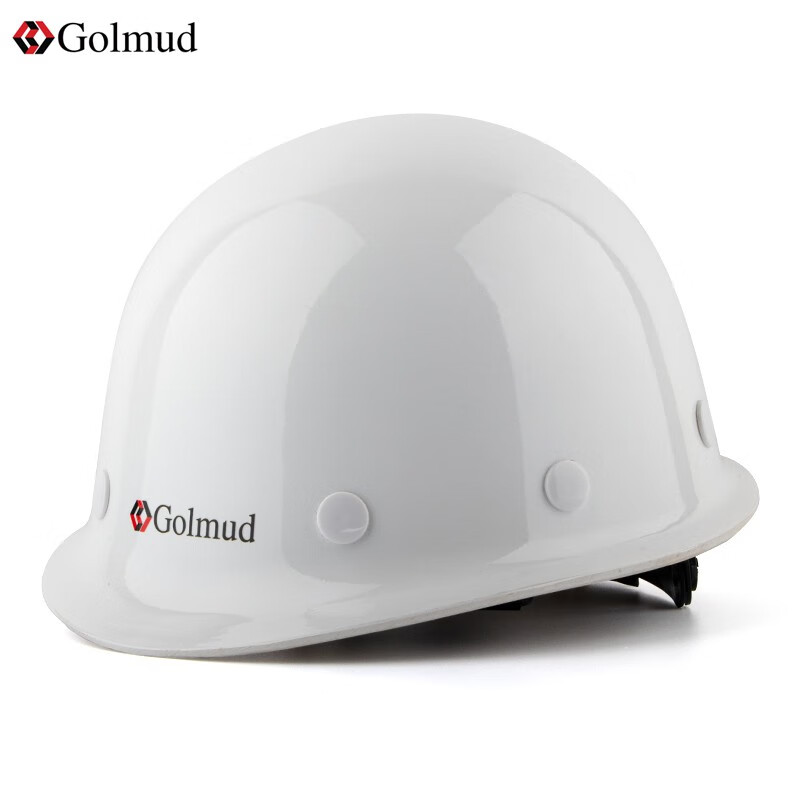 哥尔姆 安全帽 工地施工 作业防护 领导监理 帽子 玻璃钢 可印字定制 GM737 白色