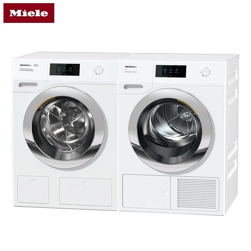 美诺(MIELE)  全触屏面板 变频9kg洗衣机+9kg热泵烘干机 洗烘套装 WCR89