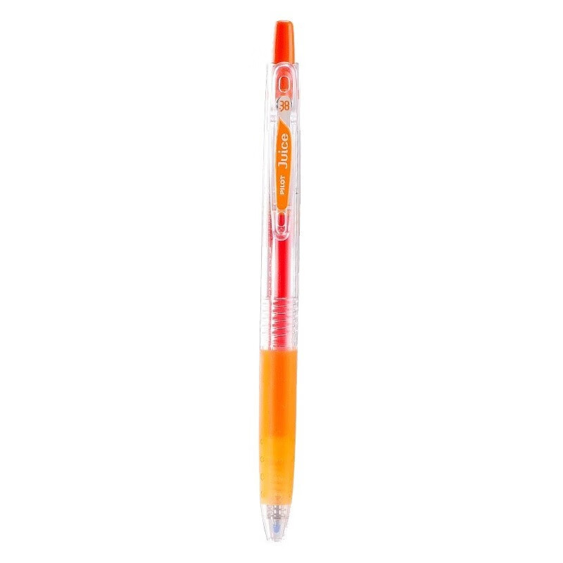 百乐（PILOT）JUICE彩色按动中性笔啫喱笔手账笔果汁笔 橙色 0.38mm 20支装