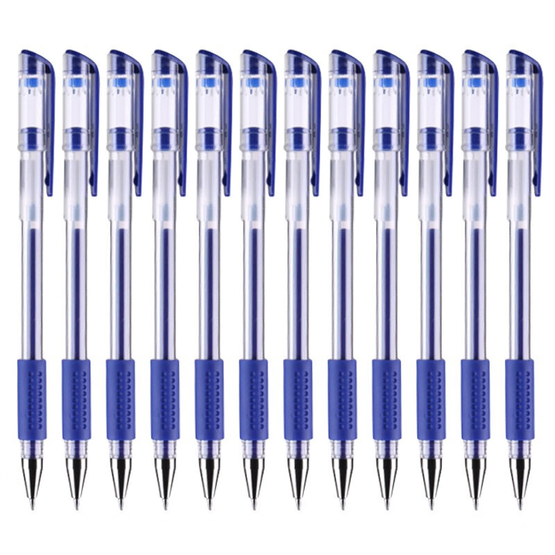 晨光(M&G)文具Q7/0.5mm蓝色中性笔 经典拔盖子弹头签字笔 办公水笔 24支装