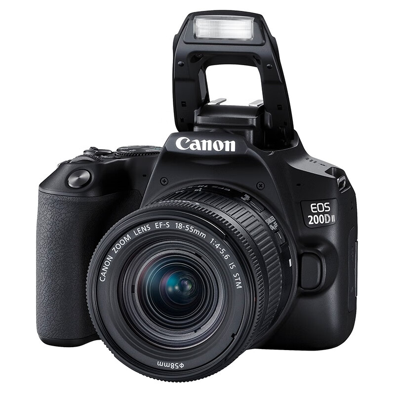 佳能（Canon） EOS 200D 2代迷你单反 数码单反相机 Vlog视频 EOS 200D II 18-55 STM黑色 套餐四