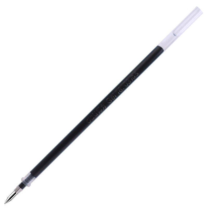 得力 deli 0.5mm中性笔芯签字笔水笔替芯子弹头笔芯 办公用品S760 【黑色80支】