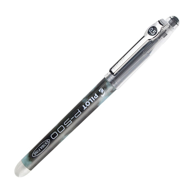 日本百乐（PILOT）BL-P50/P500 针管中性笔 0.5mm顺滑签字笔 考试财务用 黑色 12支装