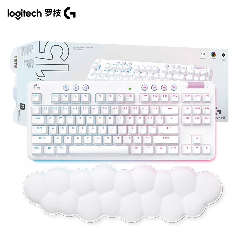 罗技（G） G715 极光无线机械键盘 游戏电竞键盘RGB灯效 GX机械轴87键 电脑笔记