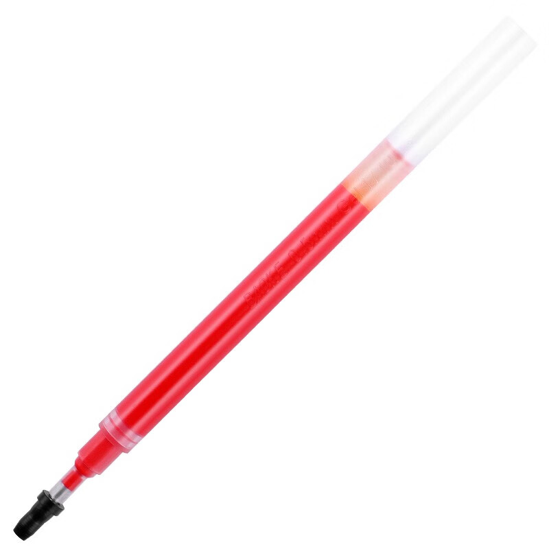宝克（BAOKE）PS1870 0.5mm半针管大容量中性笔笔芯水笔签字笔替芯 红色 12
