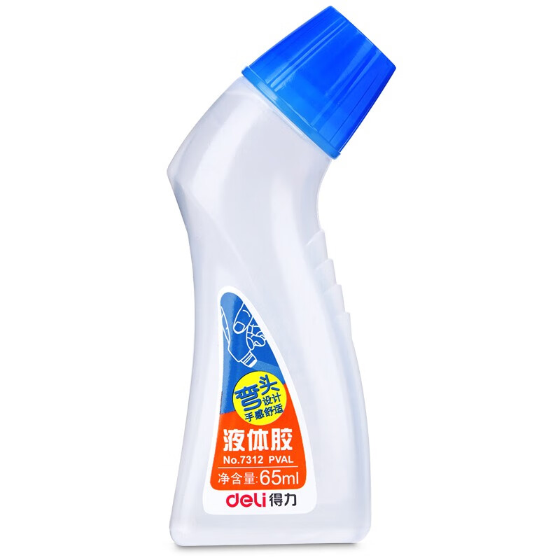 得力（deli）7312 高粘度弯头胶水/液体胶水 65ml