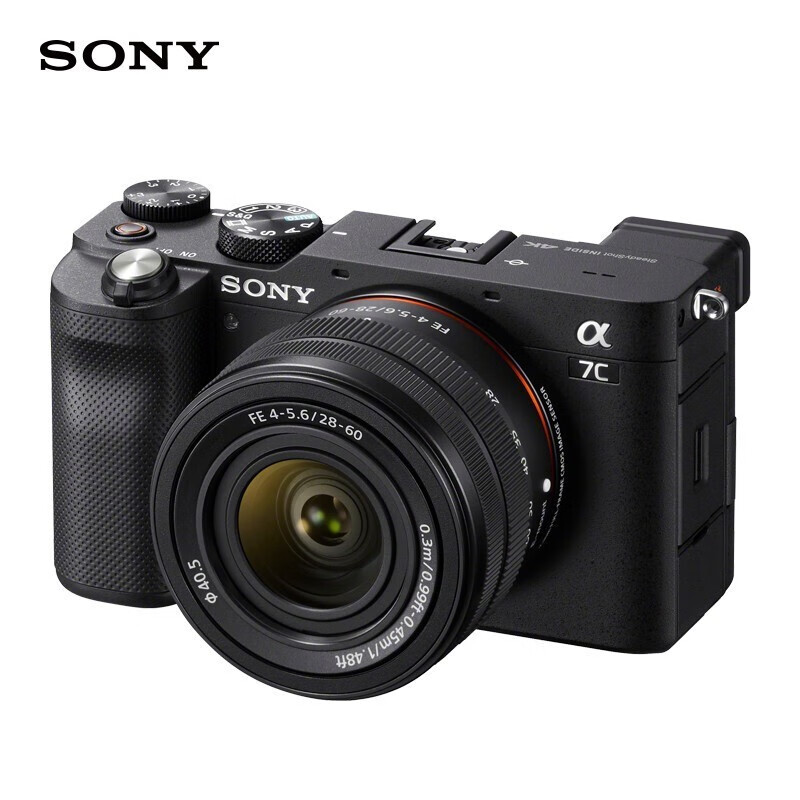 索尼（SONY）Alpha 7C/A7c/a7c全画幅微单数码相机 FE 28-60mm F4-5.6套机 黑色 礼包版两年质保