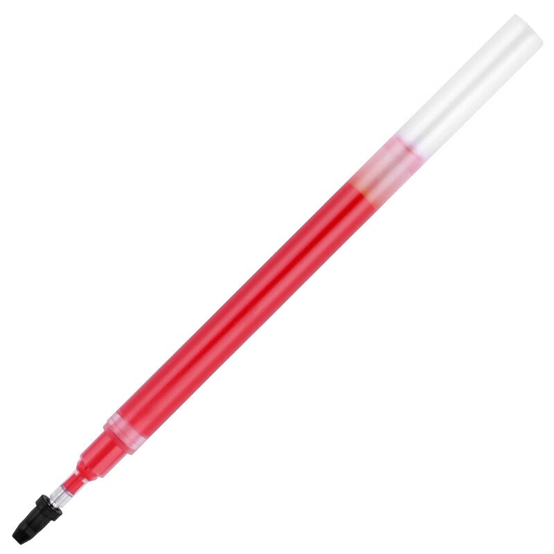 宝克（BAOKE）PS1800 0.7mm大容量中性笔笔芯子弹头水笔签字笔替芯 红色 12