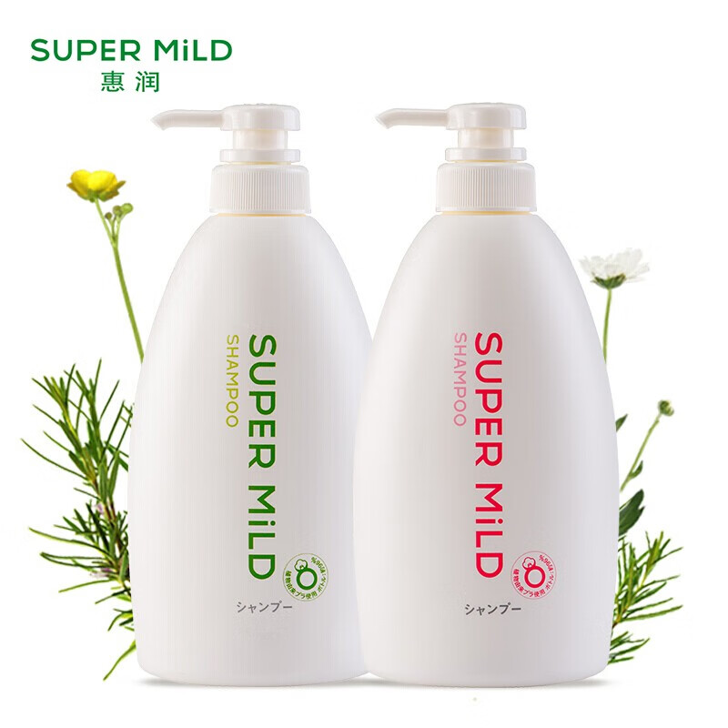 惠润(SUPER MiLD)绿野鲜花洗发水套装1.2L(草本精华/清爽不油腻洗发膏/原装进