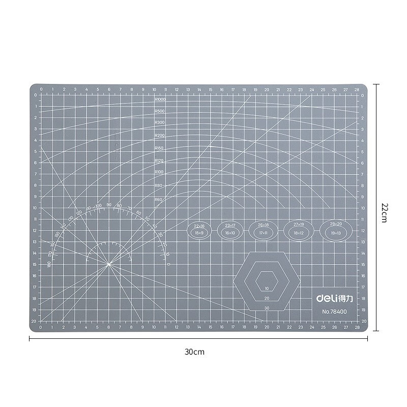 得力（deli）切割垫板DIY手工垫板鼠标垫高密度PVC材质强度高 A4 (305*225
