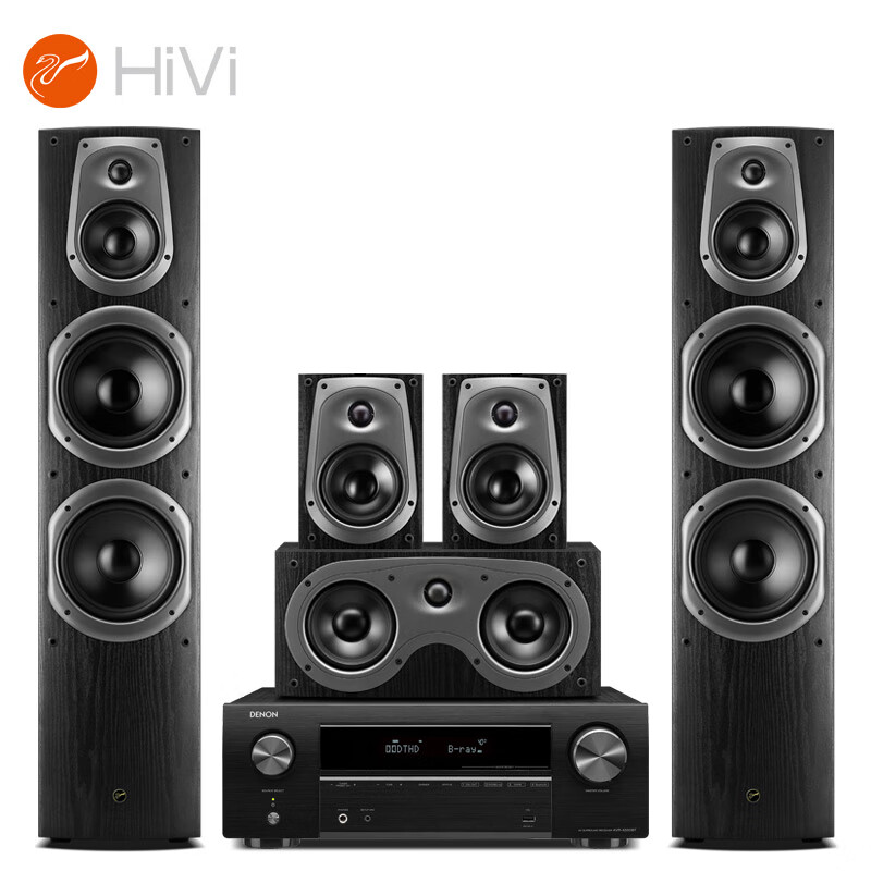 惠威（HiVi）D60HT+天龙X550 AV功放 5.0声道HiFi家庭影院组合音响套装 家用客厅KTV 音箱
