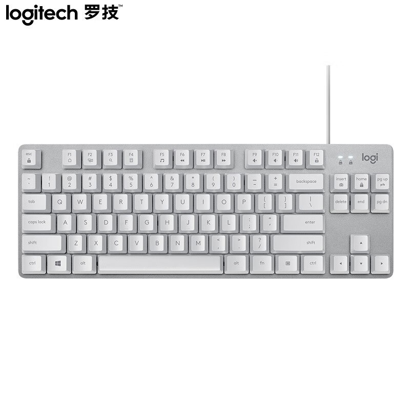 罗技（Logitech）K835机械键盘 有线键盘 办公键盘 84键 白色 TTC轴 红轴