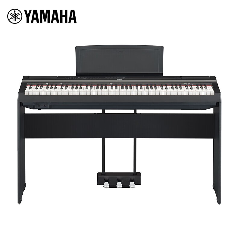 雅马哈P-125B黑色电子数码钢琴88键重锤P125B 主机+木琴架+三踏板