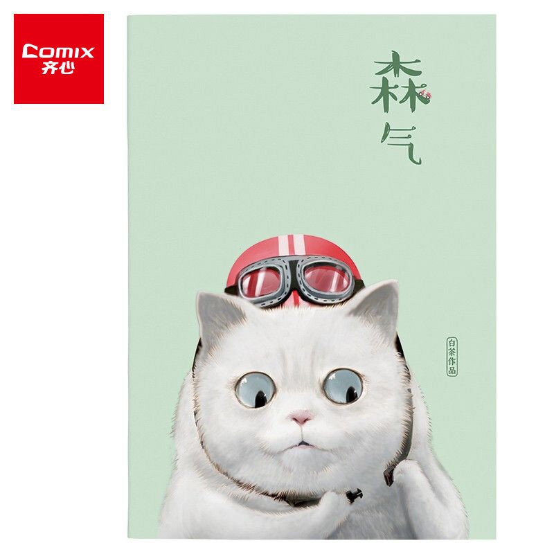 齐心(Comix)文具笔记本子日记本缝线本软面抄本学生记事本办公用品 M星人系列 A5 4