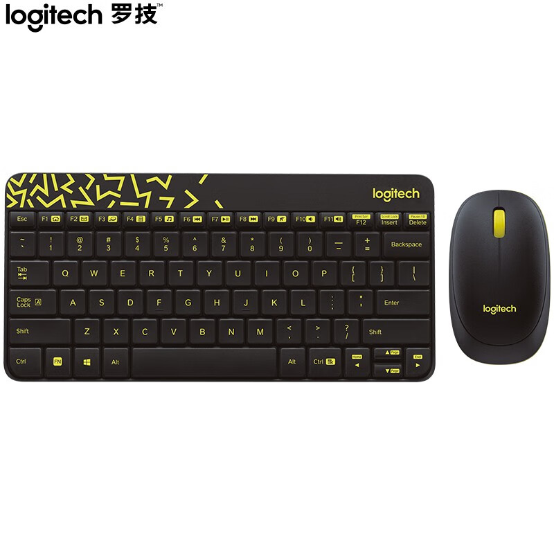 罗技（Logitech）MK240 Nano 键鼠套装 无线键鼠套装 办公键鼠套装 黑色 带无线2.4G接收器