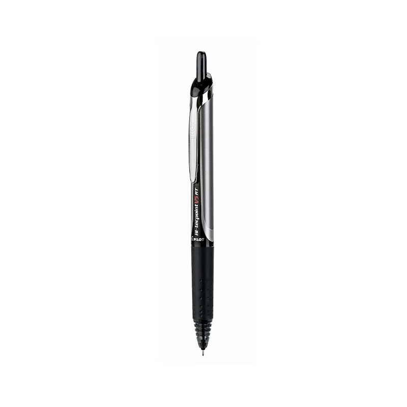 日本百乐（PILOT）BXRT-V5按动针管笔中性笔签字笔彩色水笔 0.5mm考试财务笔 黑色 12支装