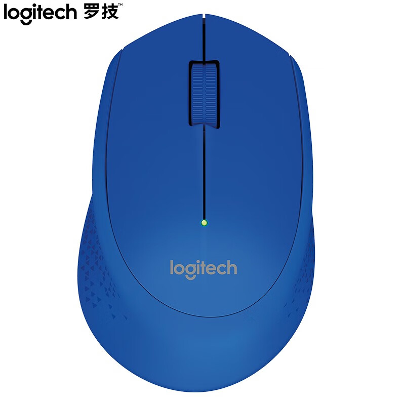 罗技（Logitech）M275(M280) 鼠标 无线鼠标 办公鼠标 右手鼠标 蓝色 带无线2.4G接收器