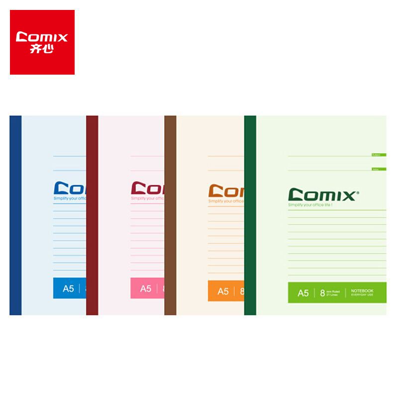 齐心（Comix）文具笔记本子/软抄本/记事本 A5/80页 6本装 C4506
