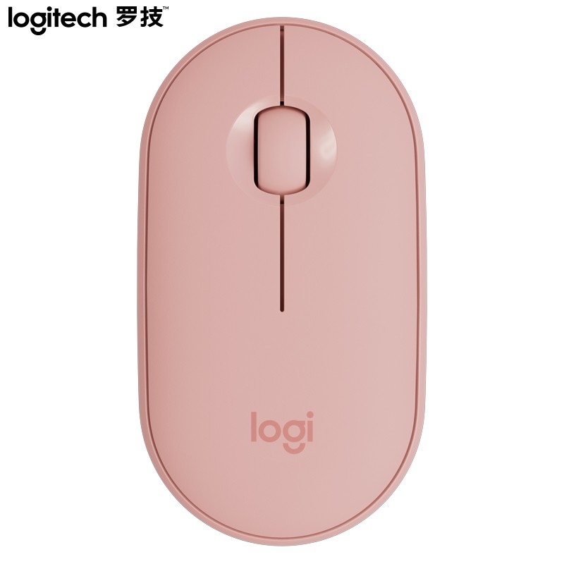 罗技（Logitech）Pebble鹅卵石 鼠标 无线蓝牙鼠标 办公鼠标 静音鼠标 便携鼠标 对称鼠标 玫瑰粉