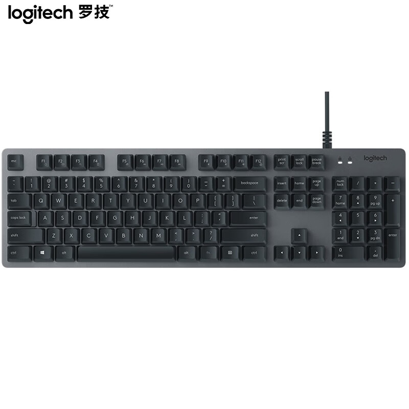 罗技（Logitech）K840时尚机械键盘 机械键盘 非樱桃轴 罗技机械轴 高速触发 阳极铝