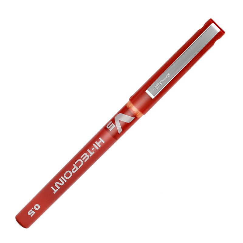百乐(PILOT)中性笔针管笔水笔办公财务笔签字笔0.5红BX-V5-R单盒装12支
