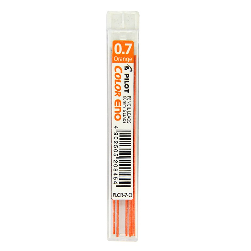 百乐(PILOT)彩108色活动铅笔芯自动铅芯0.7橙PLCR-7-O单盒装（12支）