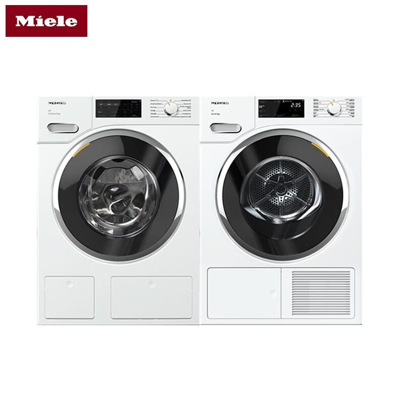 美诺（MIELE）  变频9kg洗衣机+9kg热泵烘干机 洗烘套装WWG660+TWH32