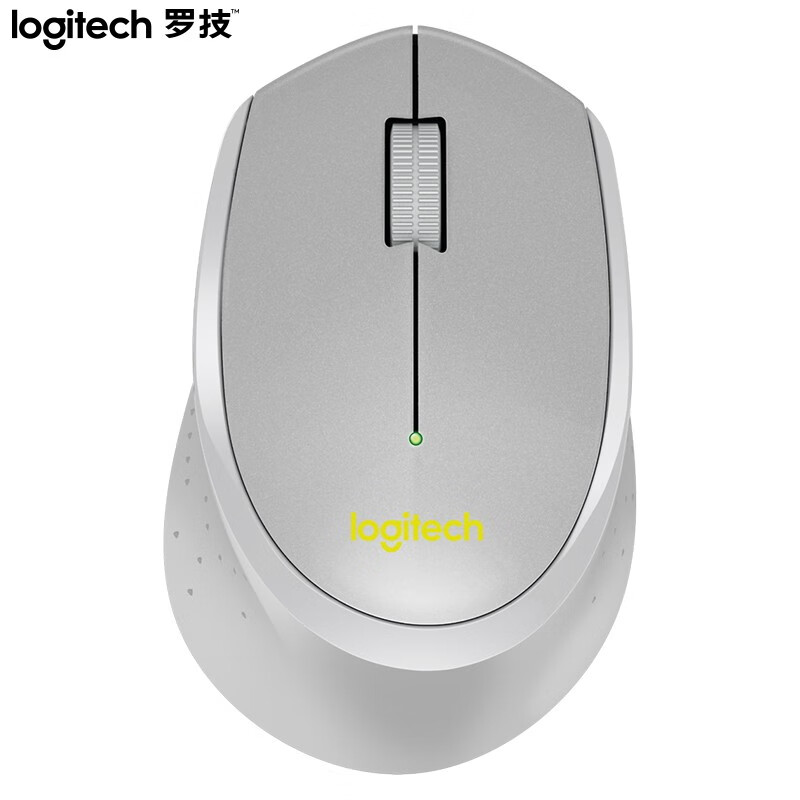 罗技（Logitech）M330 鼠标 无线鼠标 办公鼠标 静音鼠标 右手鼠标 灰色 带无