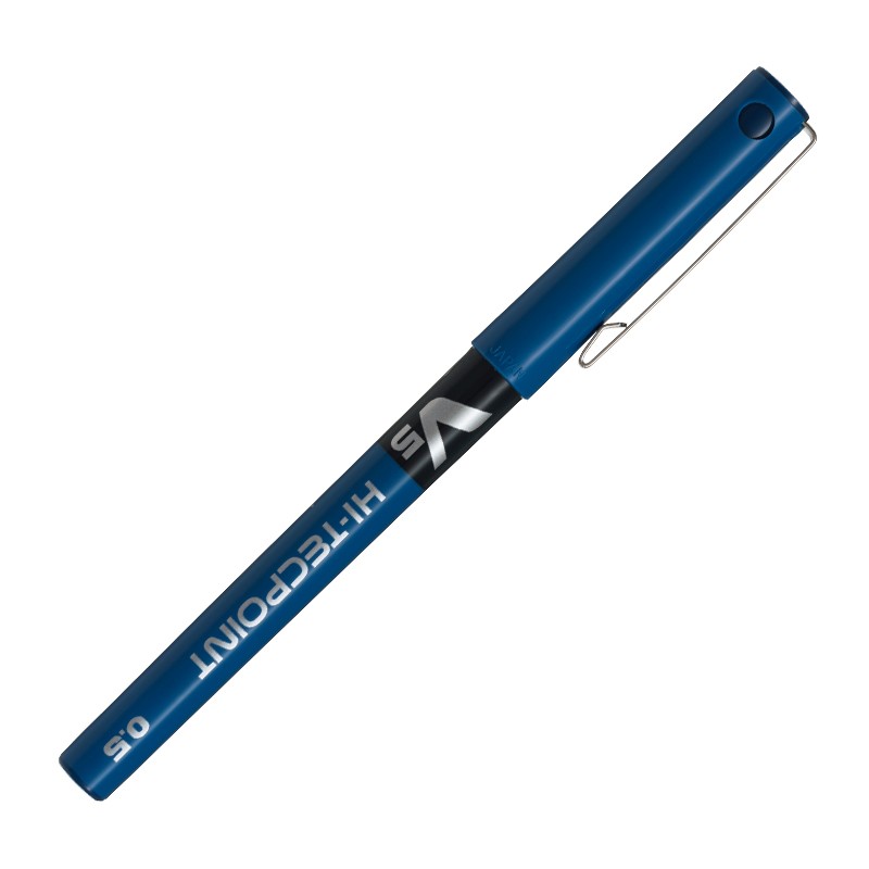 百乐(PILOT)中性笔针管笔水笔办公财务笔签字笔0.5黑蓝BX-V5-BB单盒装12支