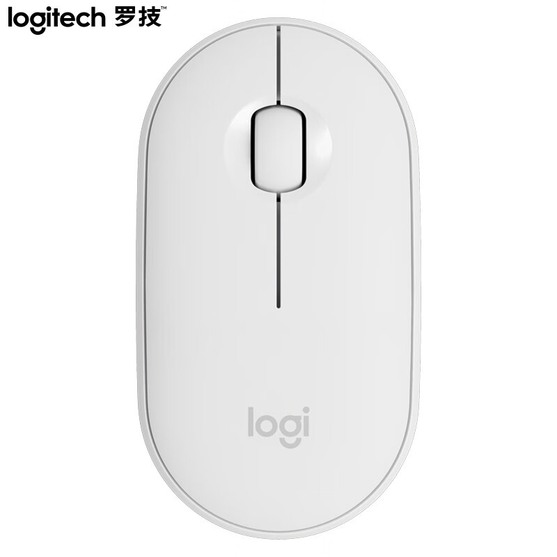 罗技（Logitech）Pebble鹅卵石 鼠标 无线蓝牙鼠标 办公鼠标 静音鼠标 便携鼠标 对称鼠标 米白色